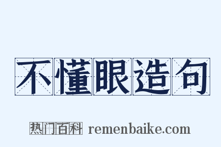 不懂眼造句是什么意思的图片